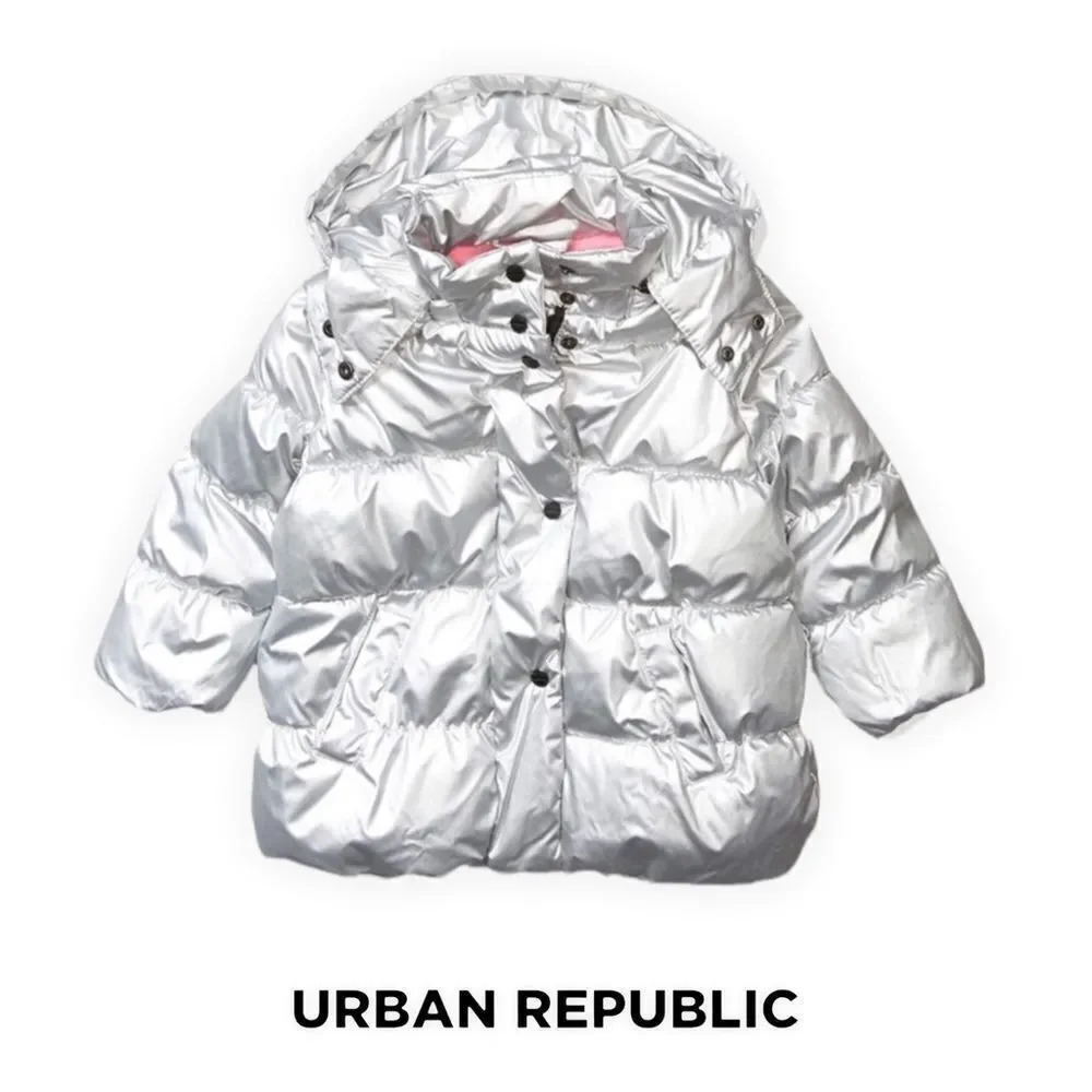 URBAN REPUBLIC | Silver | IRIDESCENT PUFFER JACKET